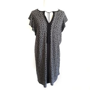 MICHAEL Michael Kors Flutter Sleeves Tassel Leaf Dress Size Large